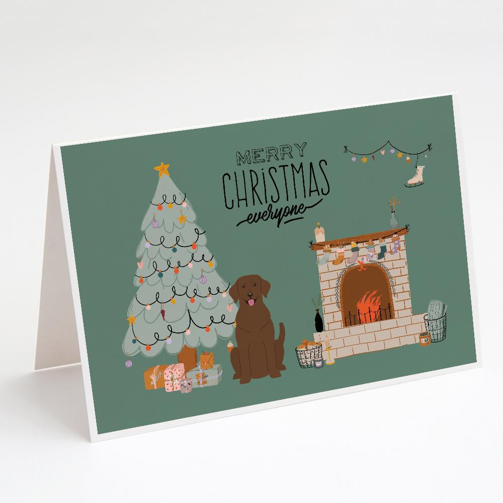 Buy this Chocolate Labrador Christmas Everyone Greeting Cards and Envelopes Pack of 8