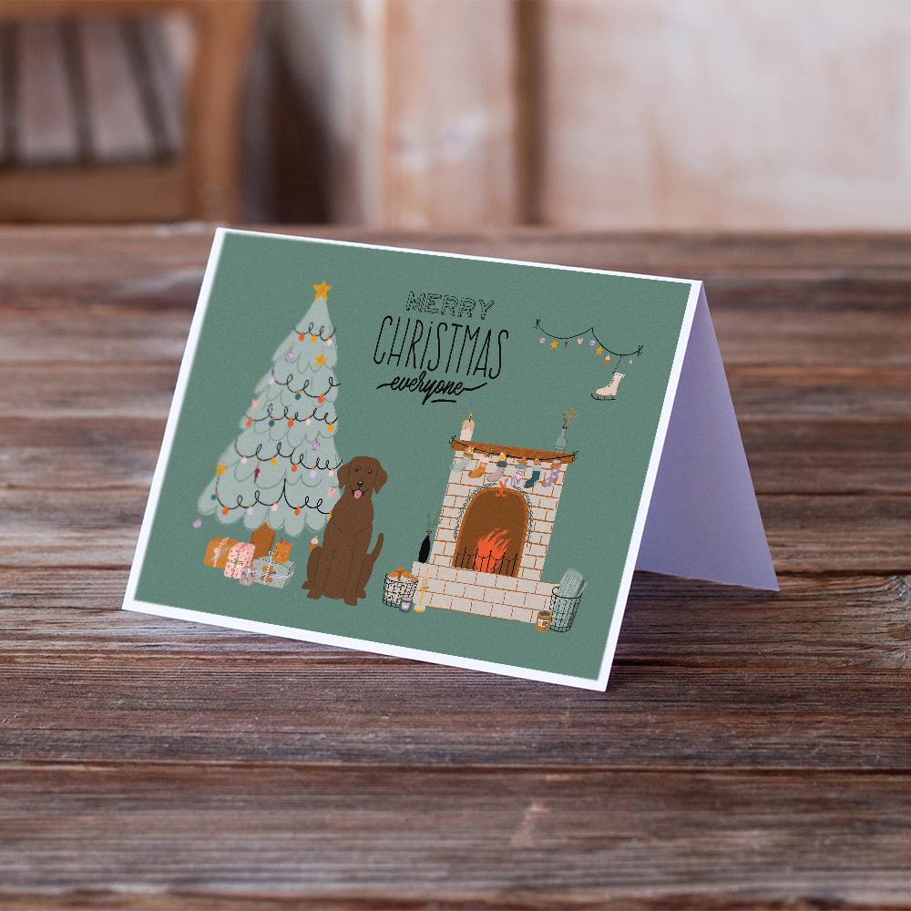 Chocolate Labrador Christmas Everyone Greeting Cards and Envelopes Pack of 8 - the-store.com