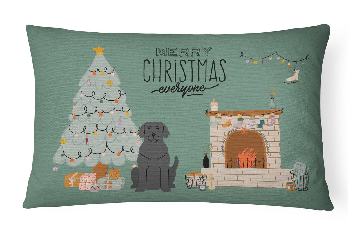 Black Labrador Christmas Everyone Canvas Fabric Decorative Pillow CK7620PW1216 by Caroline&#39;s Treasures