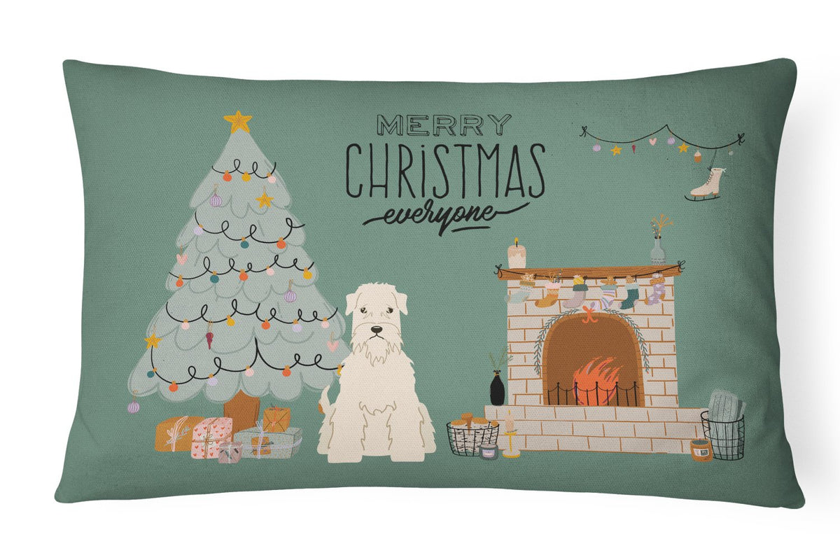 Soft Coated Wheaten Terrier Christmas Everyone Canvas Fabric Decorative Pillow CK7624PW1216 by Caroline&#39;s Treasures