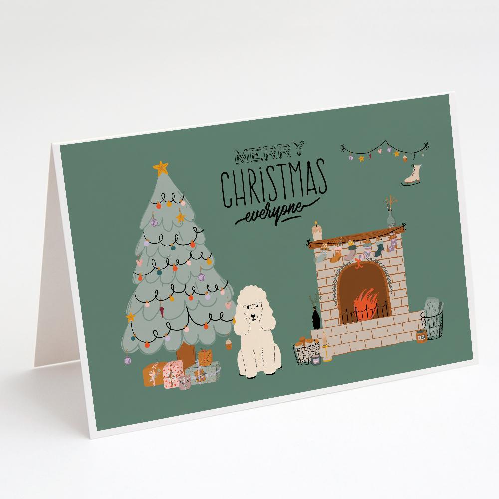 Buy this White Poodle Christmas Everyone Greeting Cards and Envelopes Pack of 8