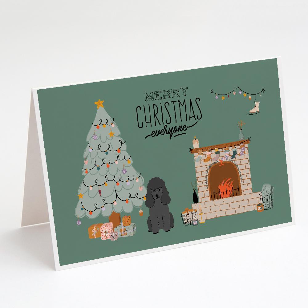 Buy this Black Poodle Christmas Everyone Greeting Cards and Envelopes Pack of 8