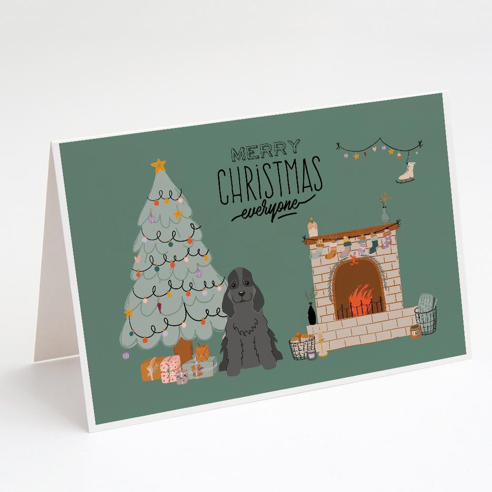 Buy this Black Cocker Spaniel Christmas Everyone Greeting Cards and Envelopes Pack of 8
