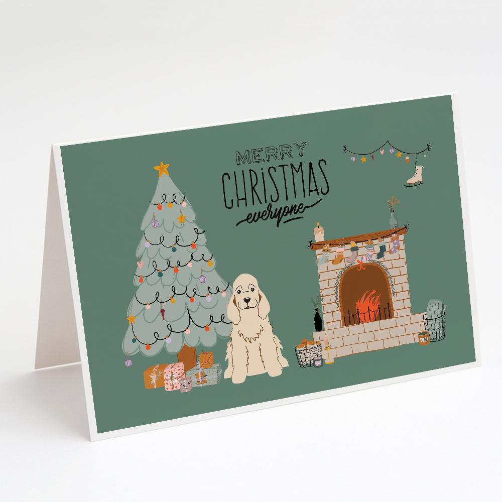 Buy this Buff Cocker Spaniel Christmas Everyone Greeting Cards and Envelopes Pack of 8