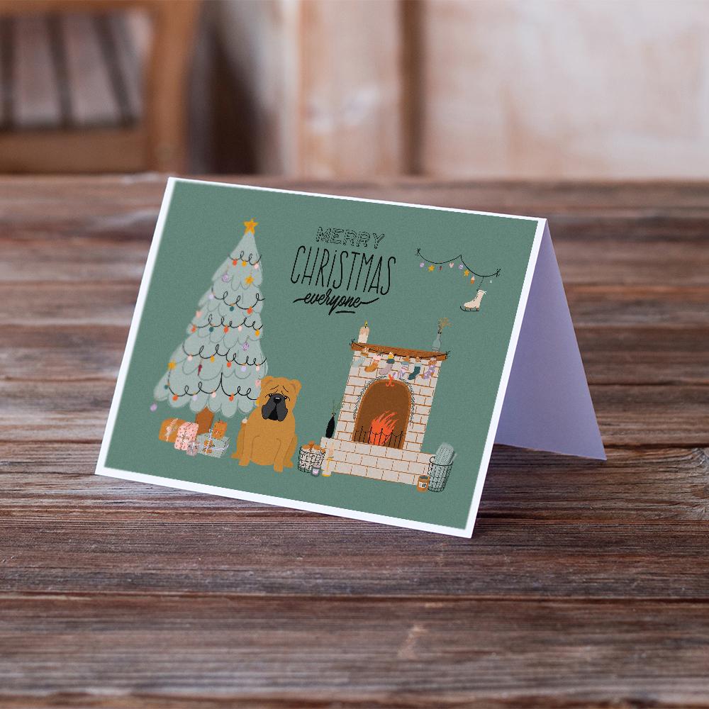 Buy this Red English Bulldog Christmas Everyone  Greeting Cards and Envelopes Pack of 8