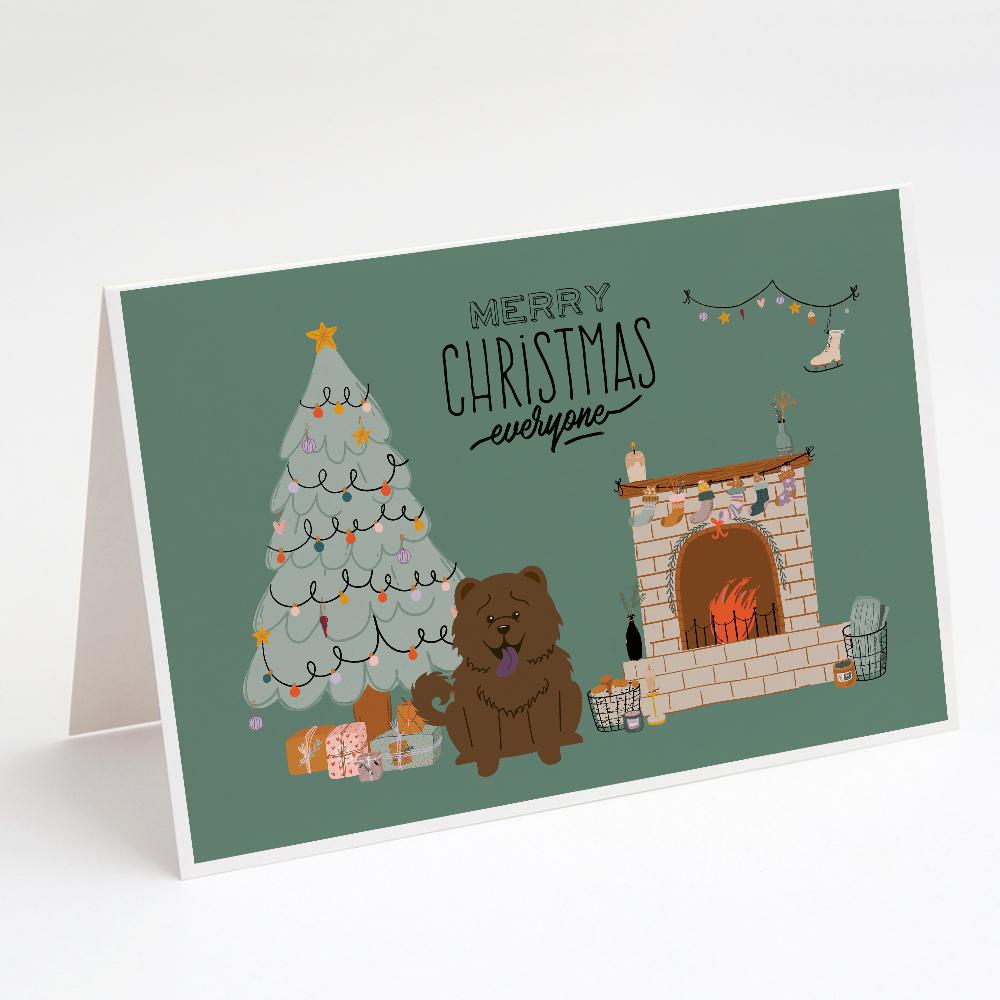 Buy this Chocolate Chow Chow Christmas Everyone Greeting Cards and Envelopes Pack of 8