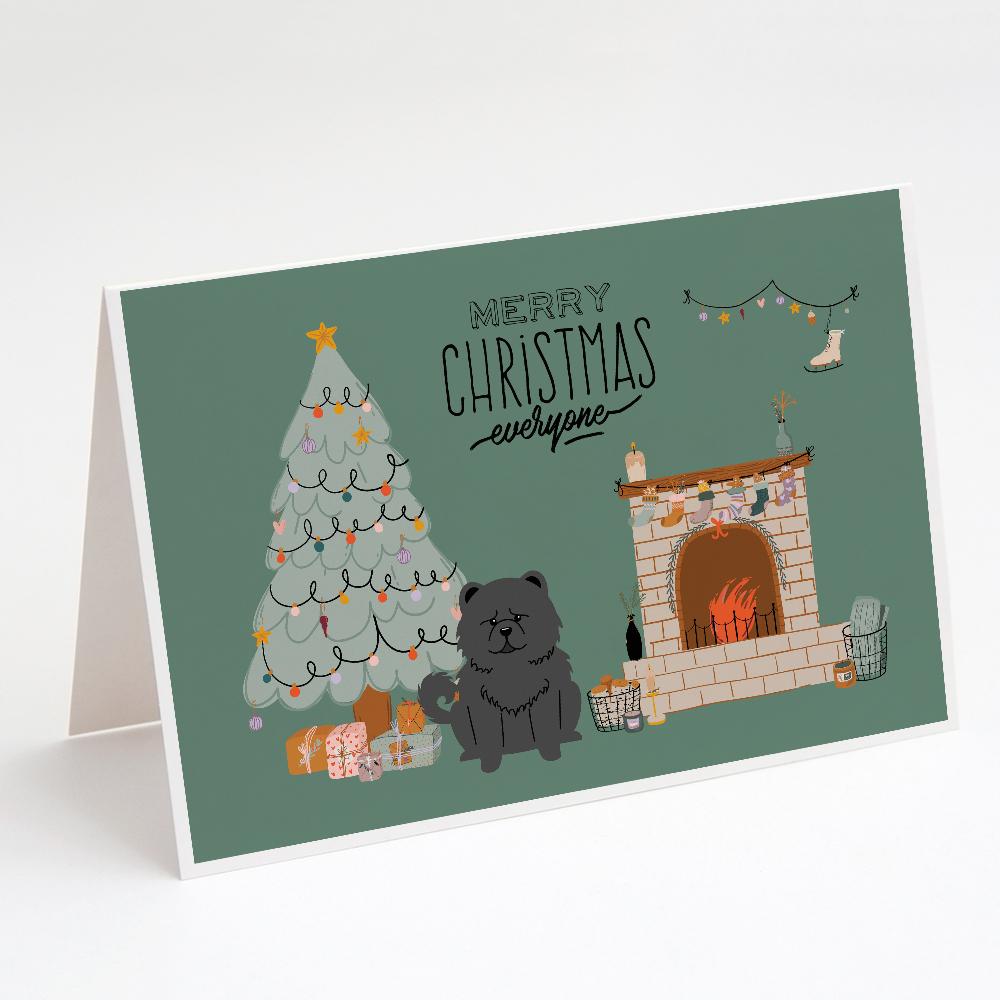Buy this Black Chow Chow Christmas Everyone Greeting Cards and Envelopes Pack of 8