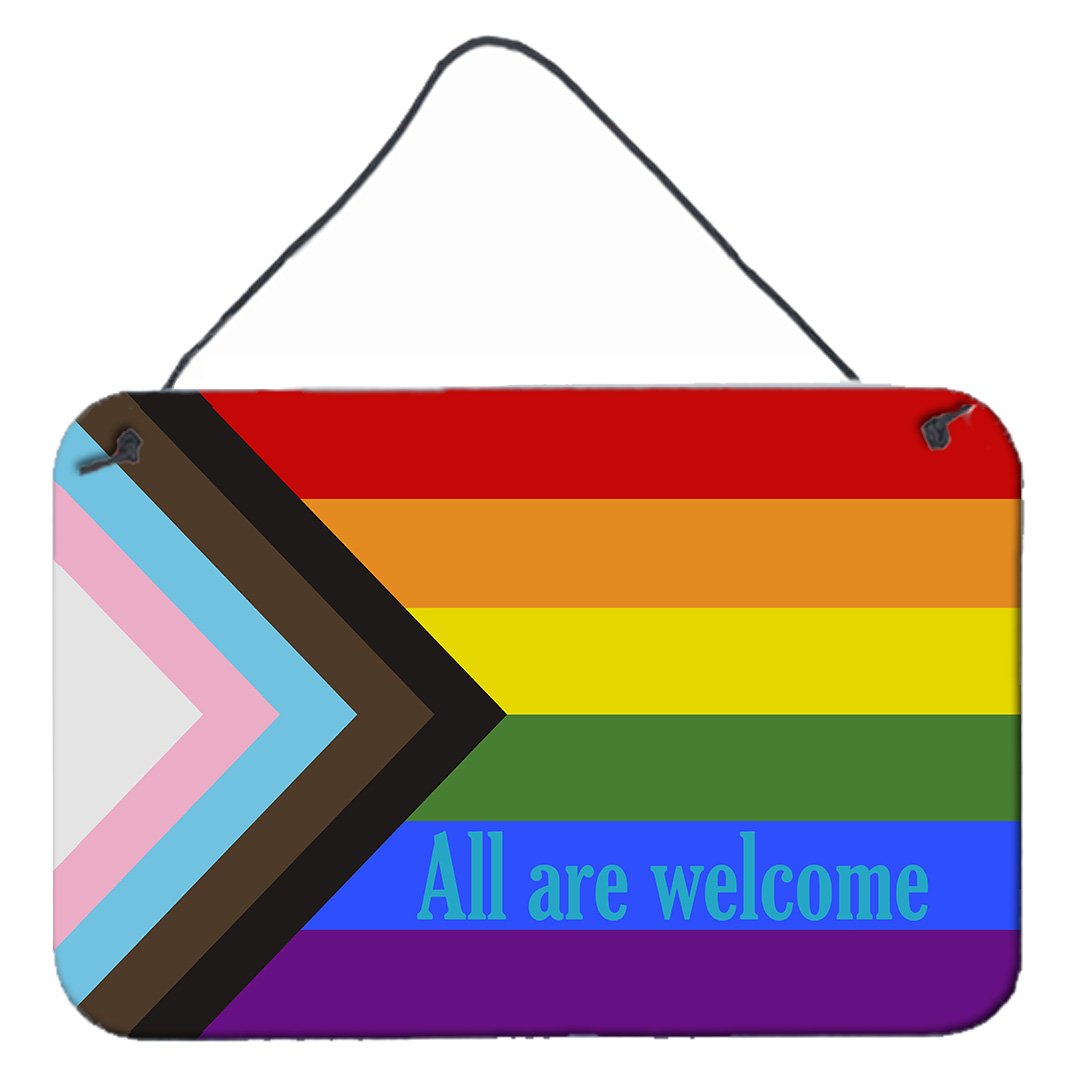 Buy this Gay Pride Progress Pride All are Welcome Wall or Door Hanging Prints