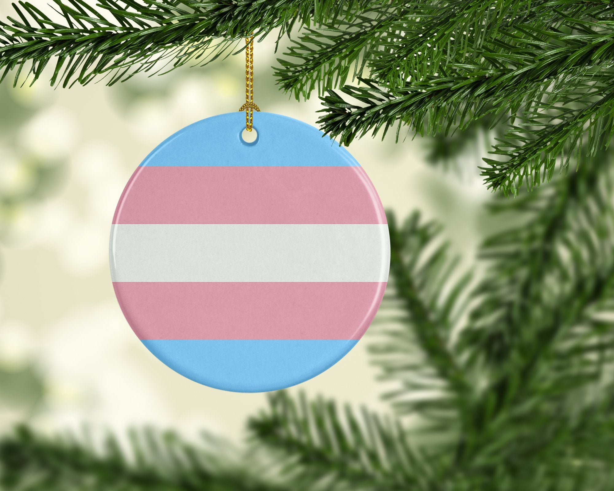Transgender Pride Ceramic Ornament - the-store.com