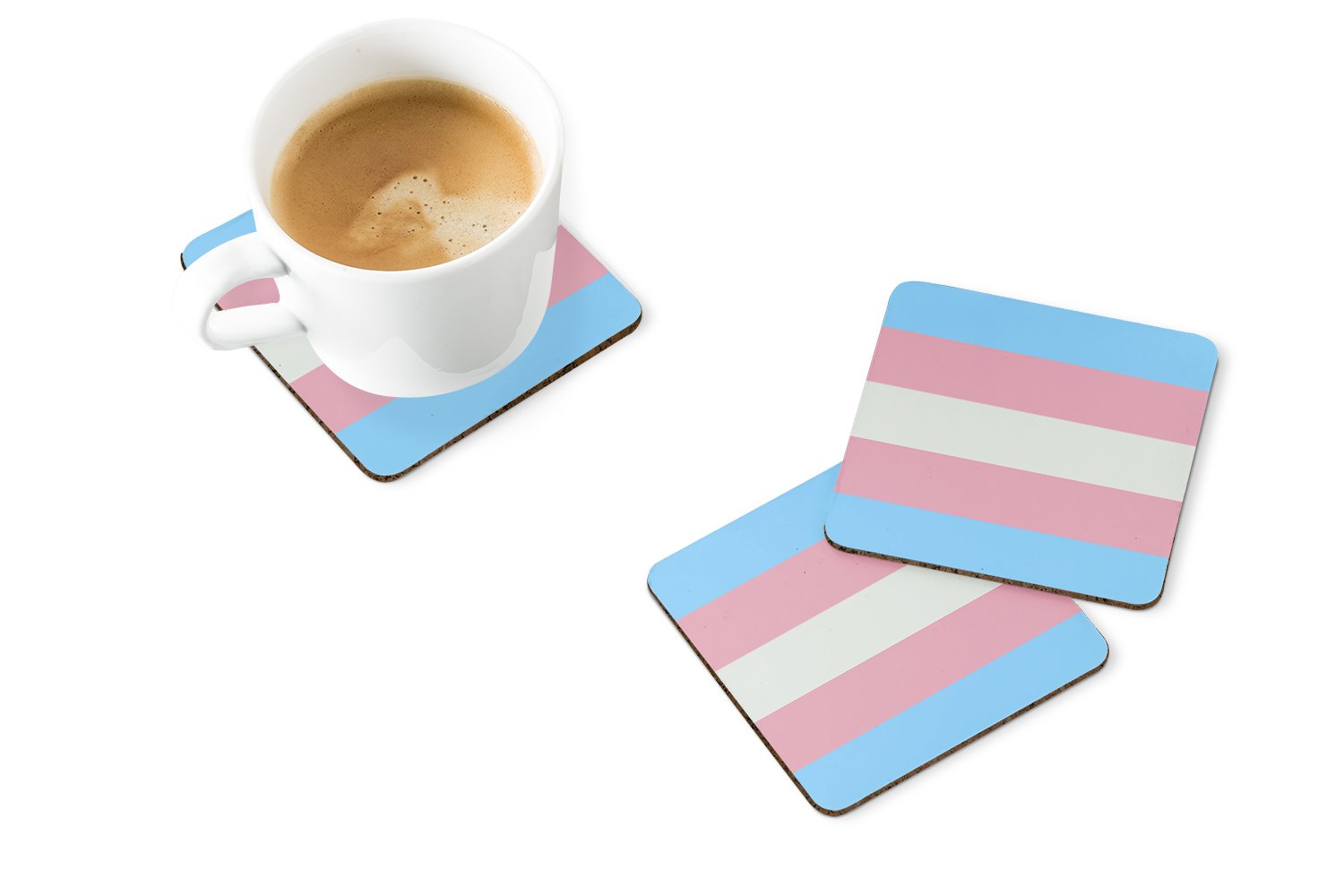 Transgender Pride Foam Coaster Set of 4 - the-store.com