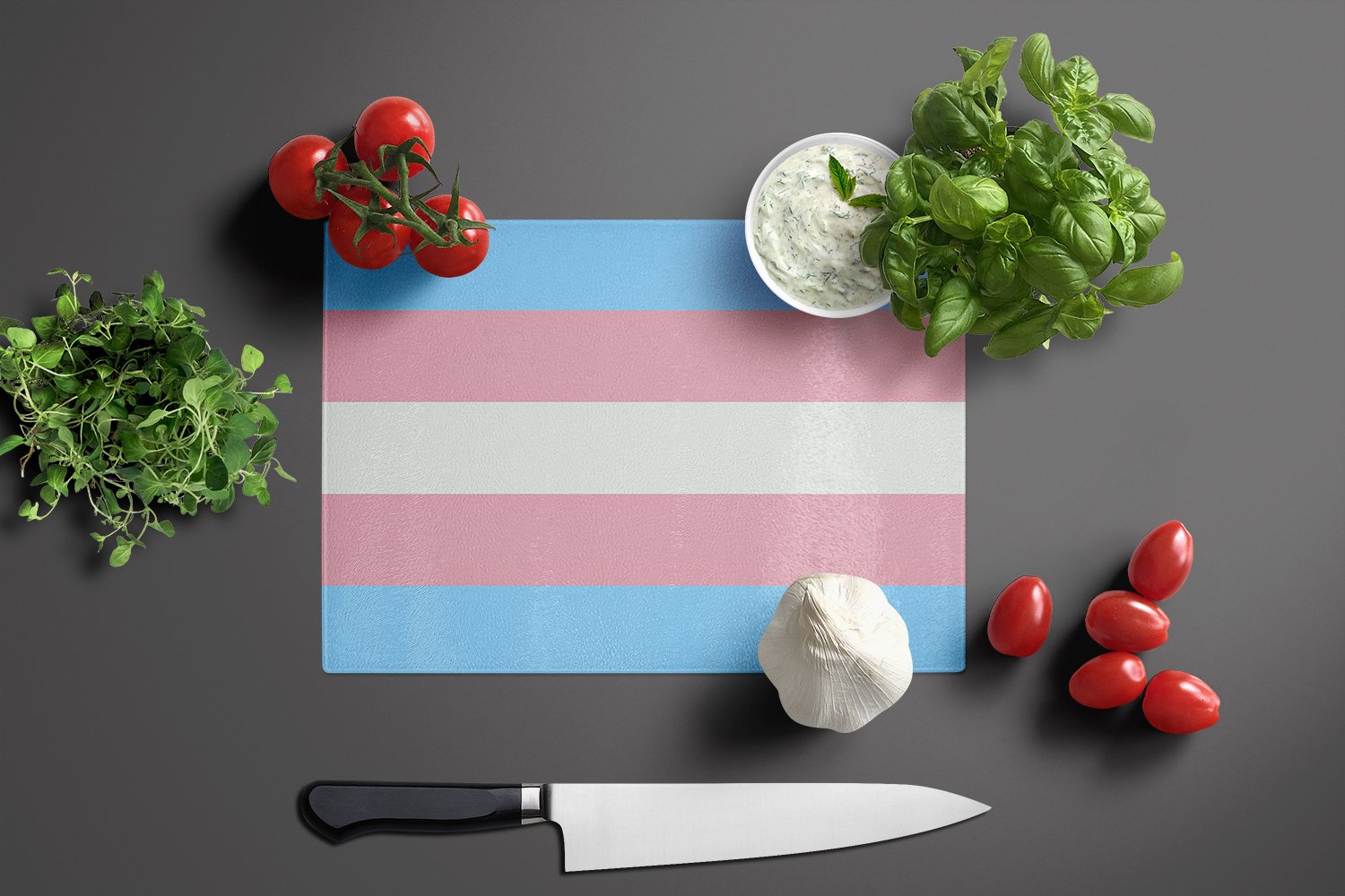 Transgender Pride Glass Cutting Board Large - the-store.com