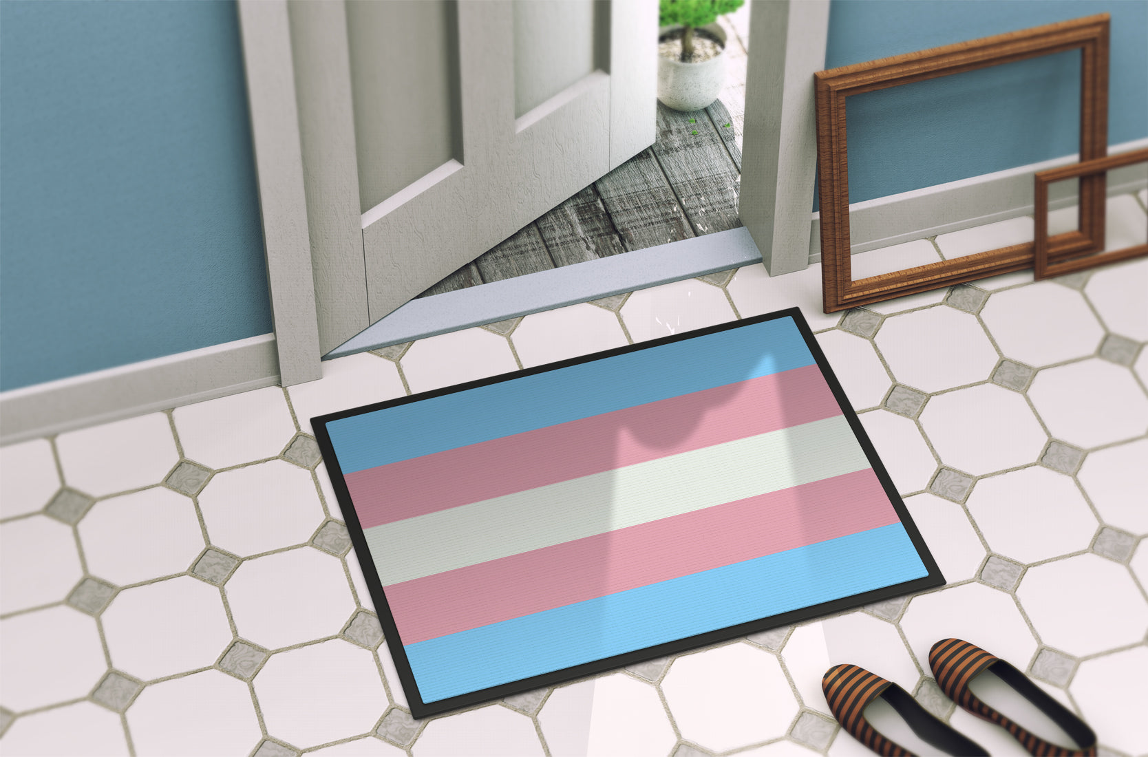 Transgender Pride Indoor or Outdoor Mat 18x27 - the-store.com