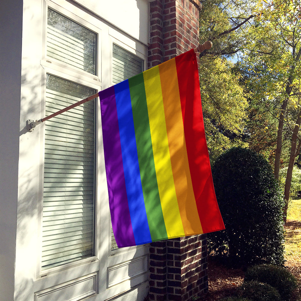 Gay Pride Flag Canvas House Size