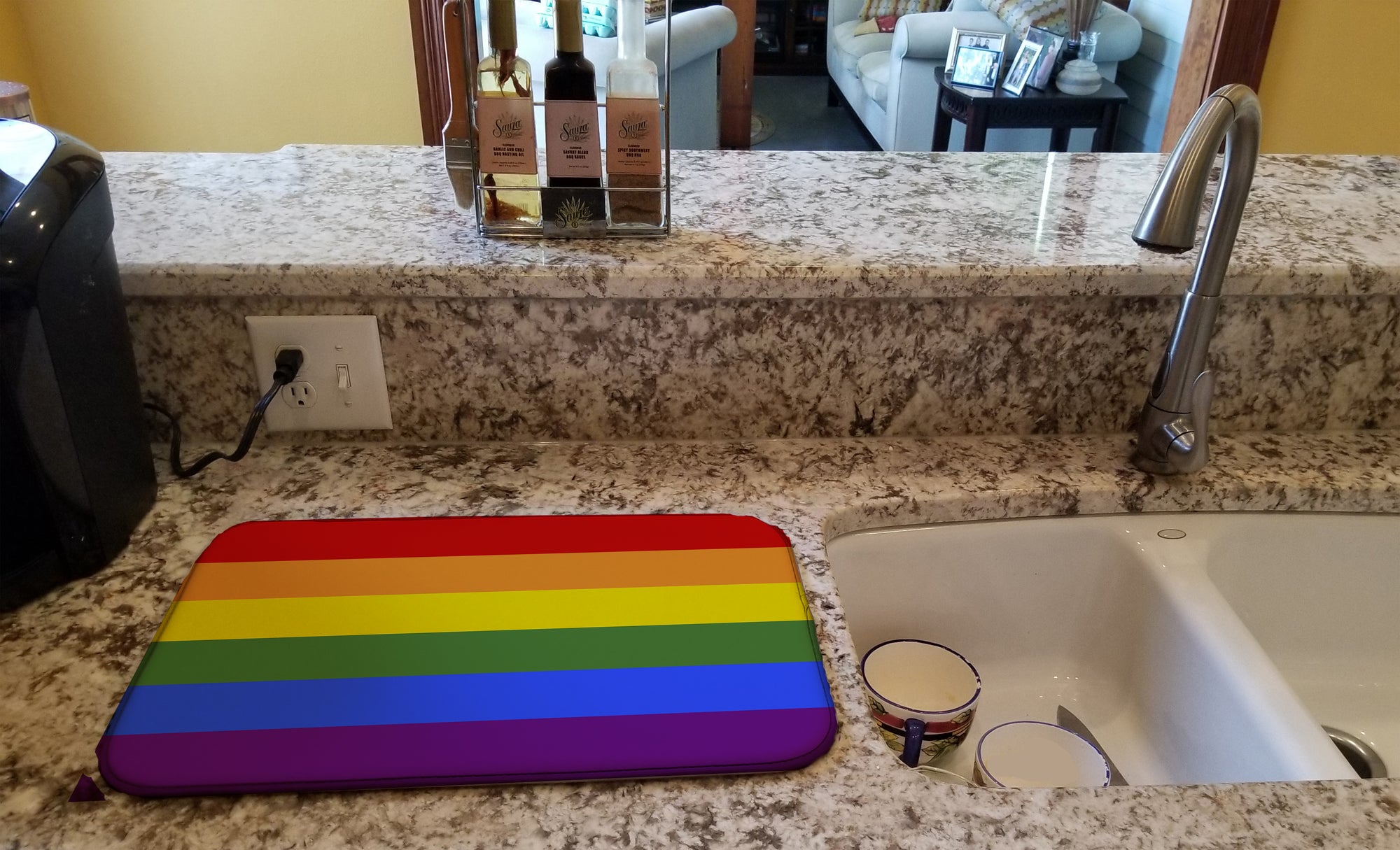 Gay Pride Dish Drying Mat