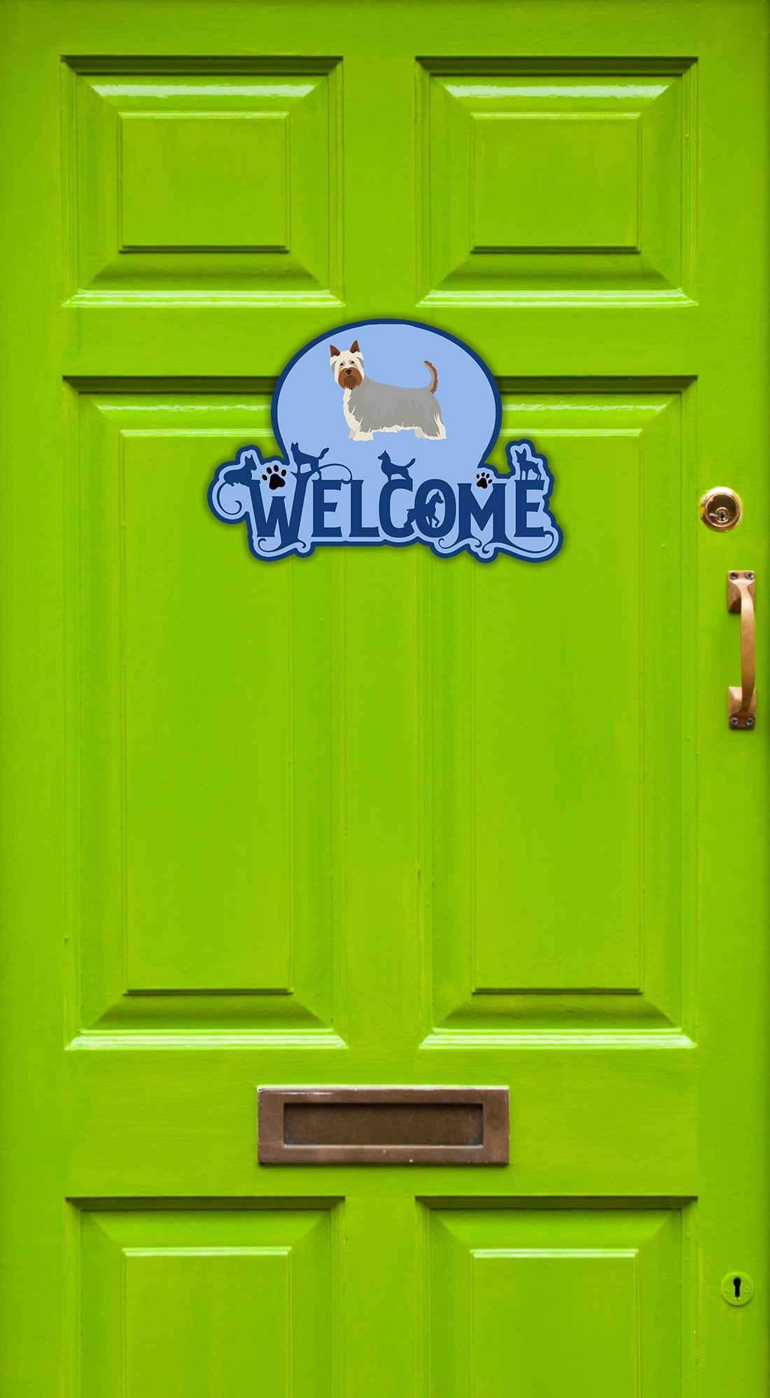 Australian Silky Terrier #2 Welcome Door Hanger Decoration - the-store.com