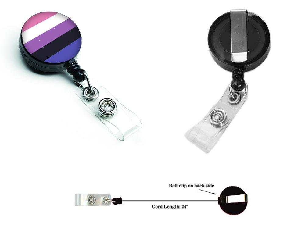 Caroline's Treasures Genderfluid Pride Retractable Badge Reel