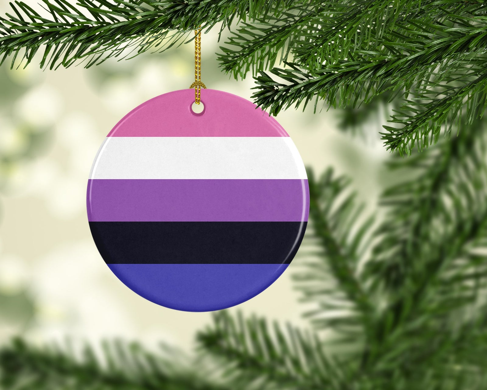 Caroline's Treasures Genderfluid Pride Ceramic Ornament