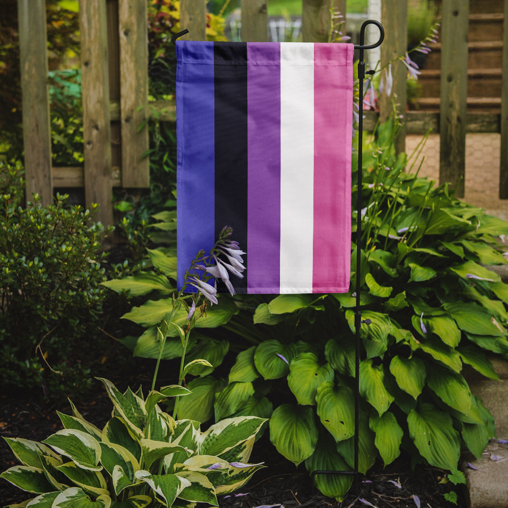 Caroline's Treasures Genderfluid Pride Garden Flag – LGBTQ+ Inclusive Outdoor Yard Decor