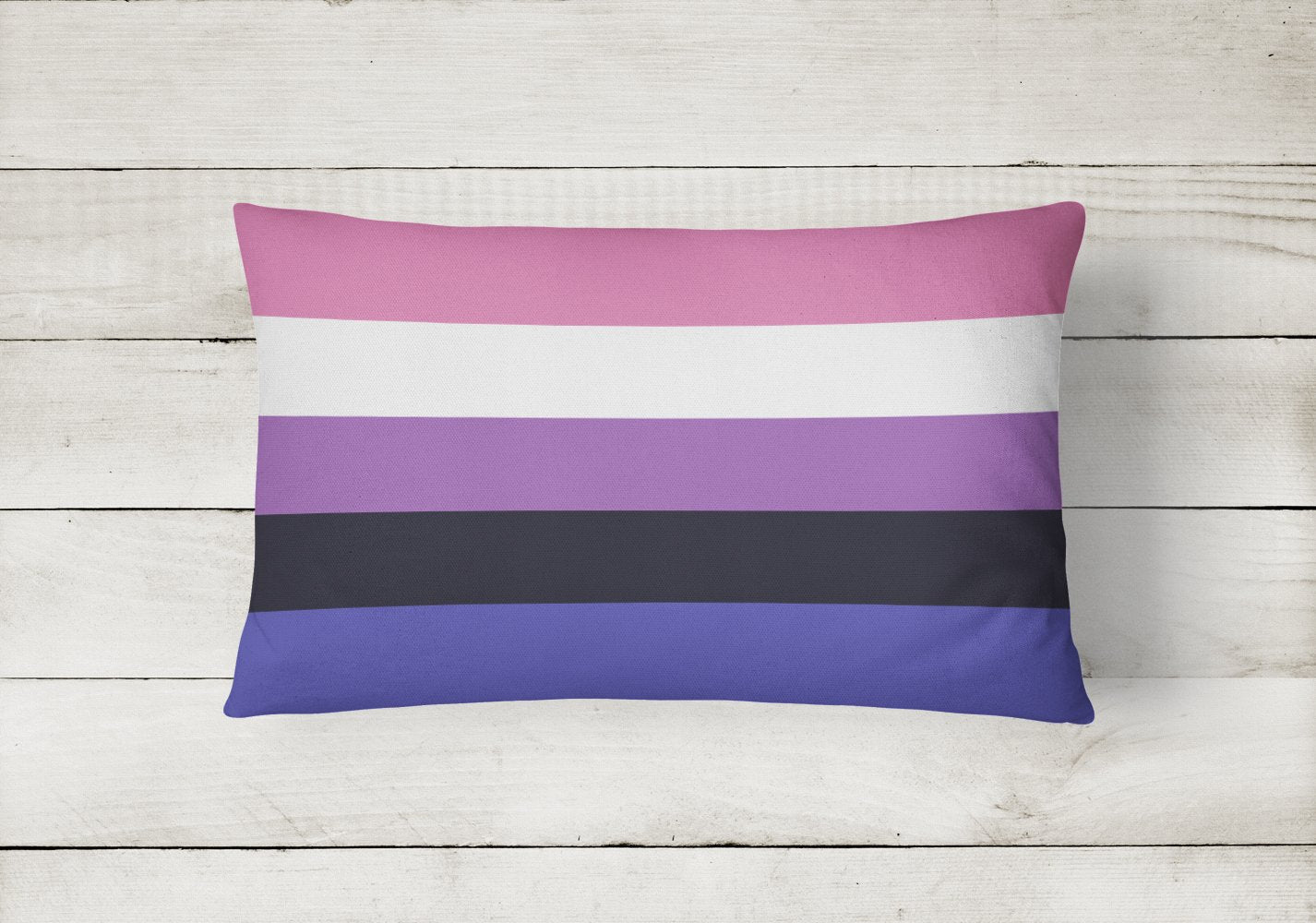 Caroline's Treasures Genderfluid Pride Canvas Fabric Decorative Pillow