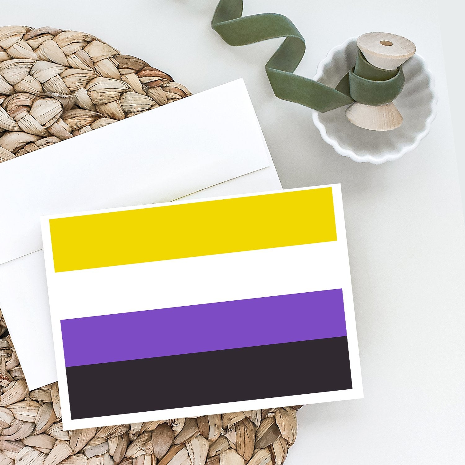 Nonbinary Pride Greeting Cards and Envelopes Pack of 8 - the-store.com