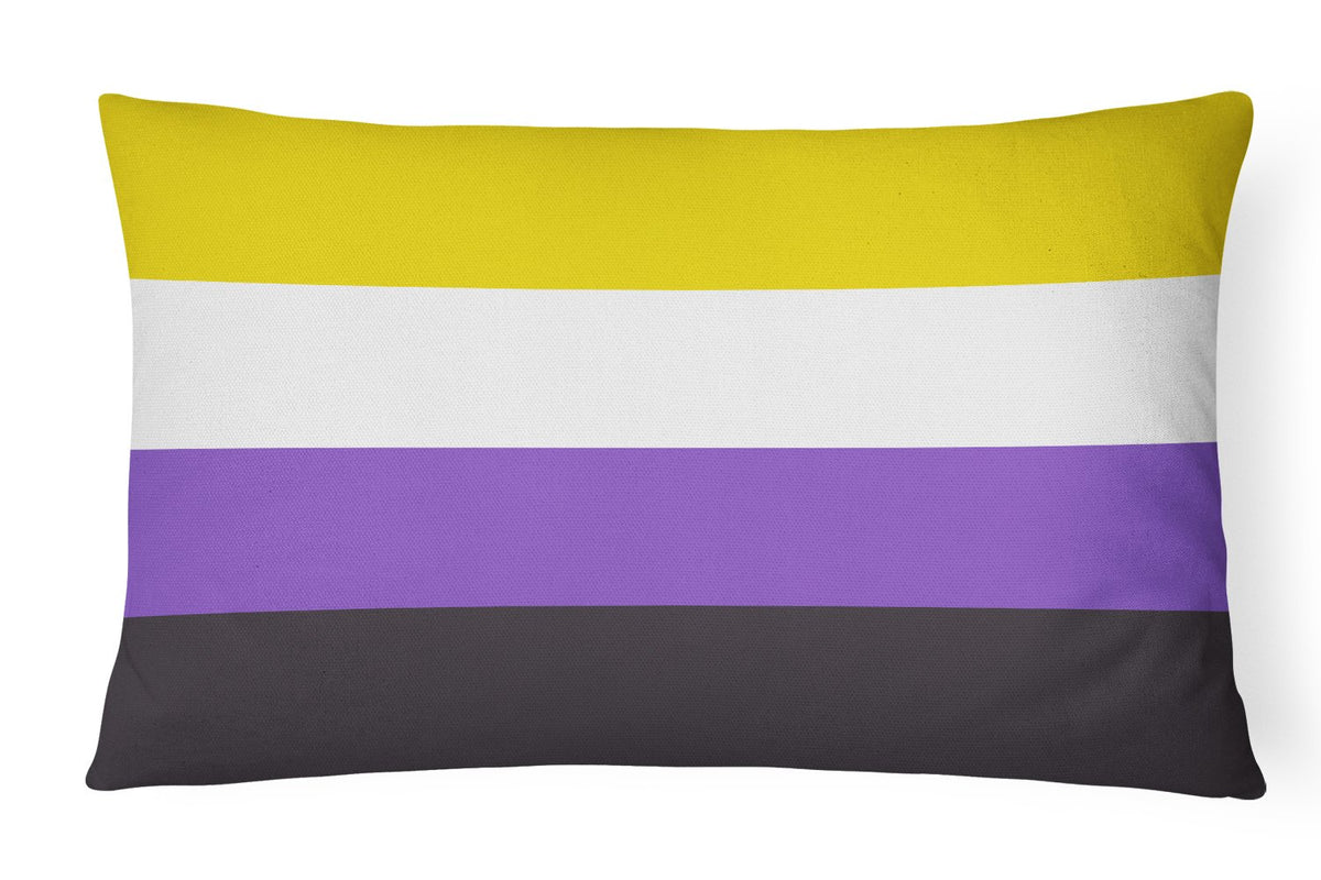 Buy this Nonbinary Pride Canvas Fabric Decorative Pillow