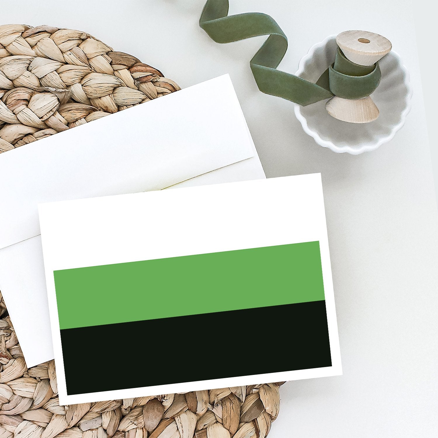 Caroline's Treasures Neutrois Pride Greeting Cards - Blank Note Cards – 8-Pack of Artist-Designed Cards with Envelopes