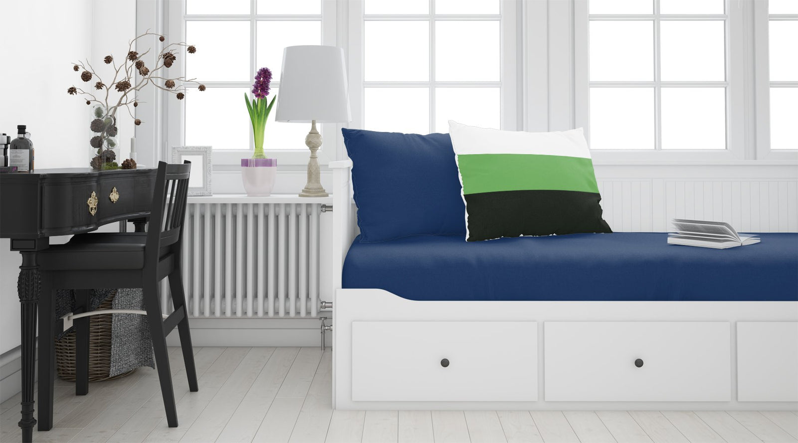 Caroline's Treasures Neutrois Pride Fabric Standard Pillowcase – Artistic Decorative Front, White Back