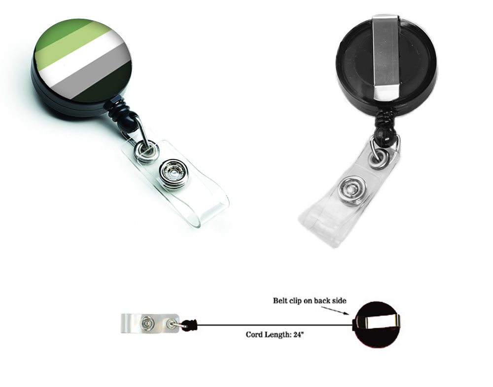 Caroline's Treasures Aronmantic Pride Retractable Badge Reel