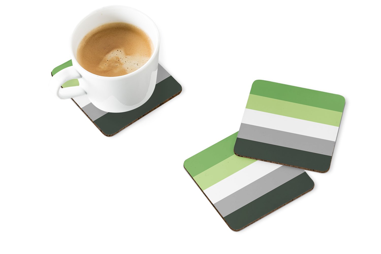 Caroline's Treasures Aronmantic Pride Foam Coaster