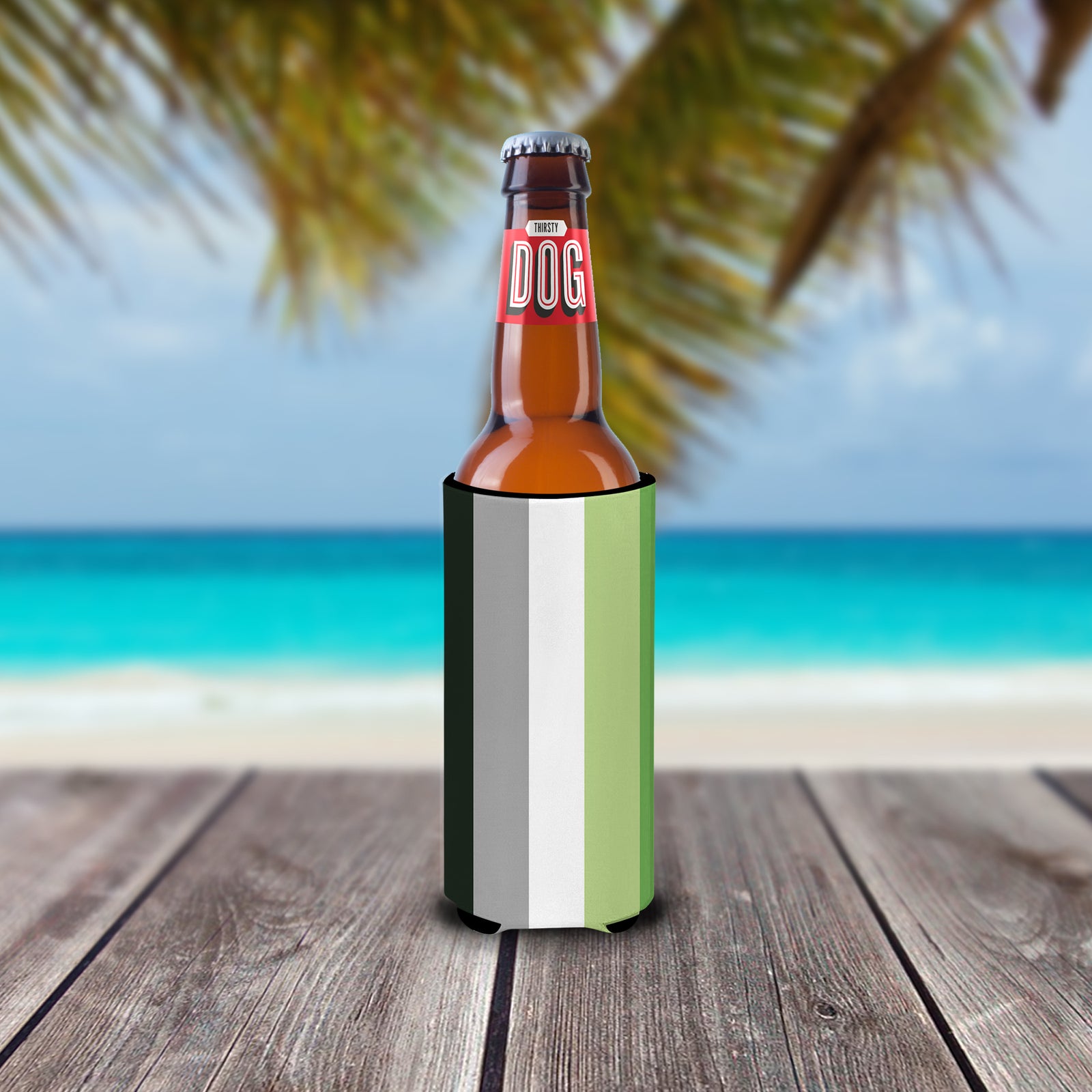 Caroline's Treasures Aronmantic Pride Hugger for slim cans