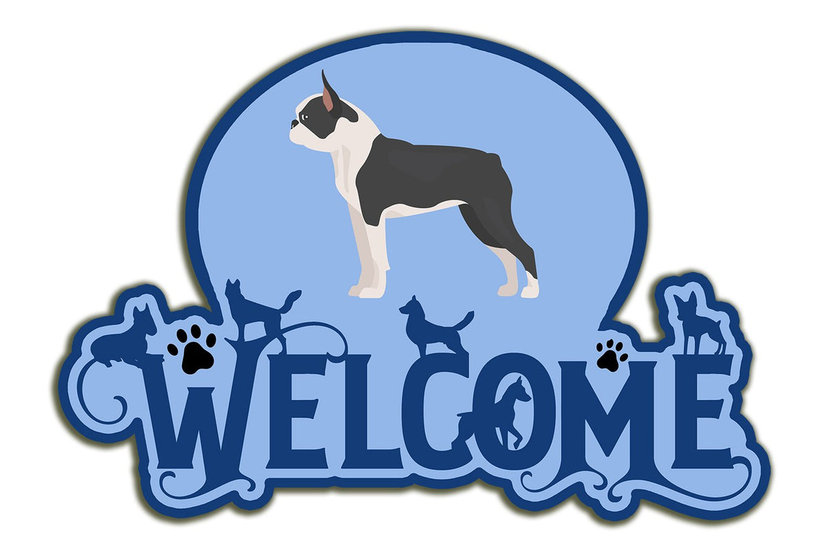 Buy this Boston Terrier Welcome Door Hanger Decoration