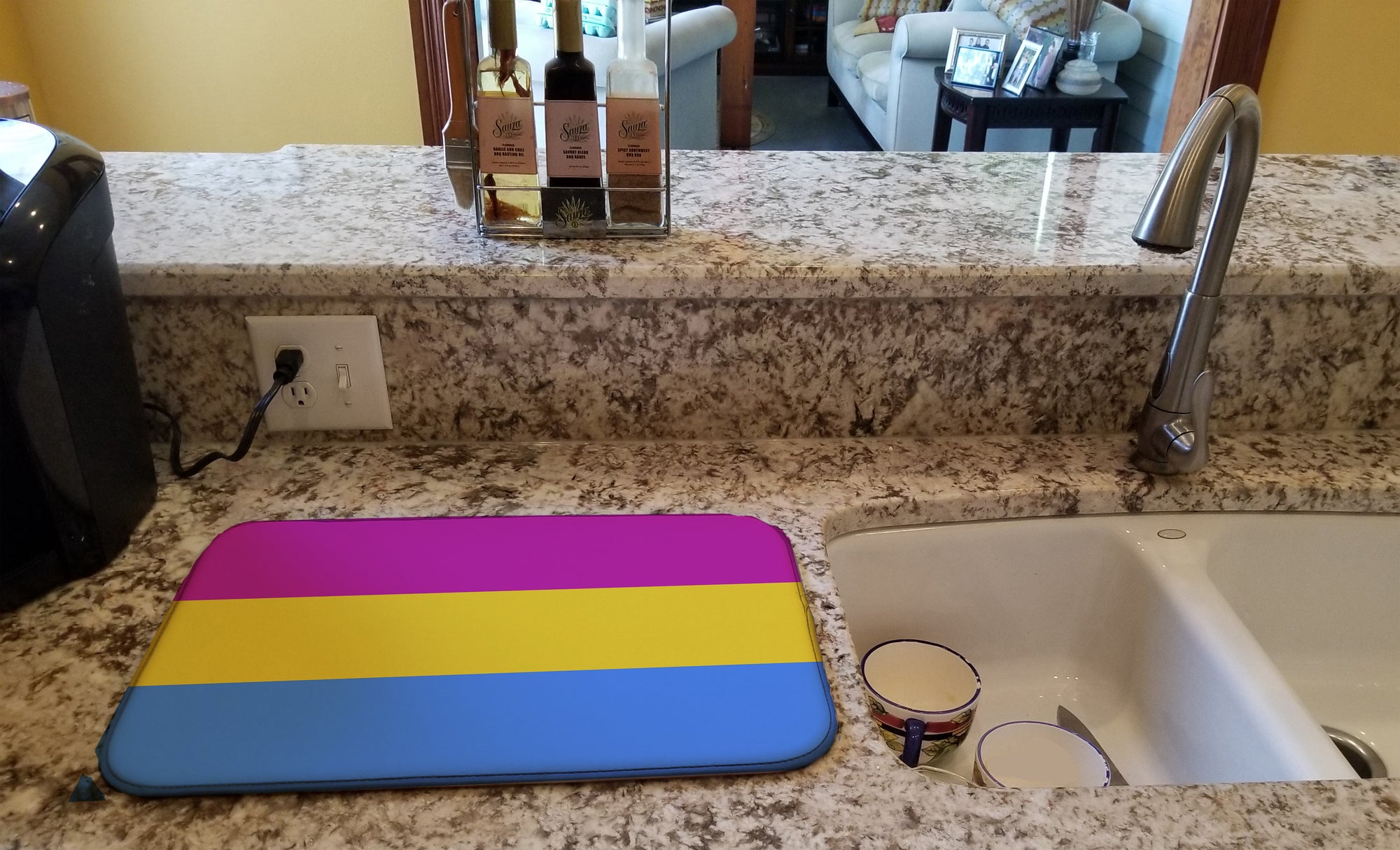 Pansexual Pride Dish Drying Mat  the-store.com.
