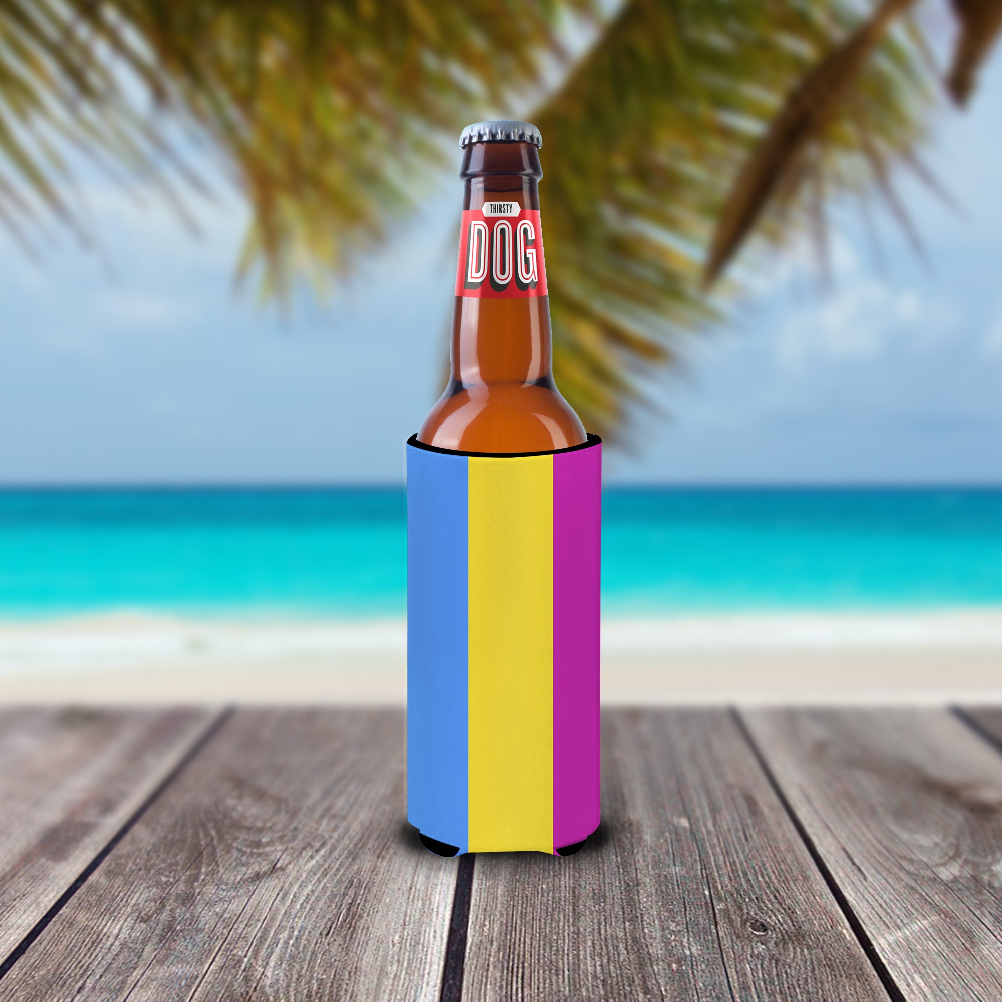 Pansexual Pride Ultra Hugger for slim cans  the-store.com.