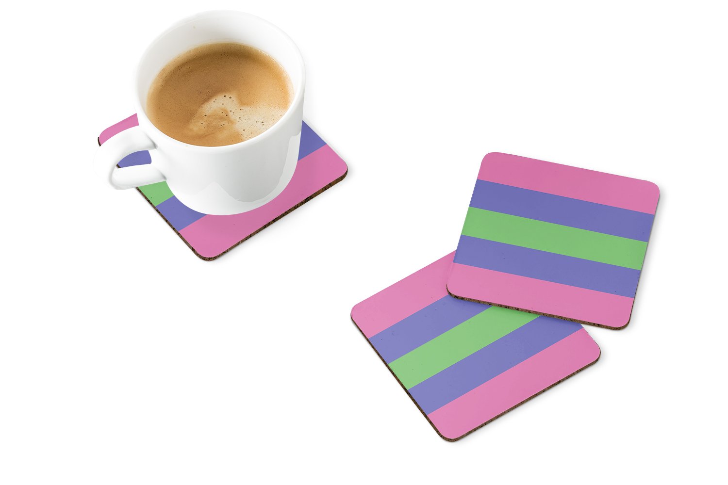 Caroline's Treasures Trigender Pride Foam Coaster