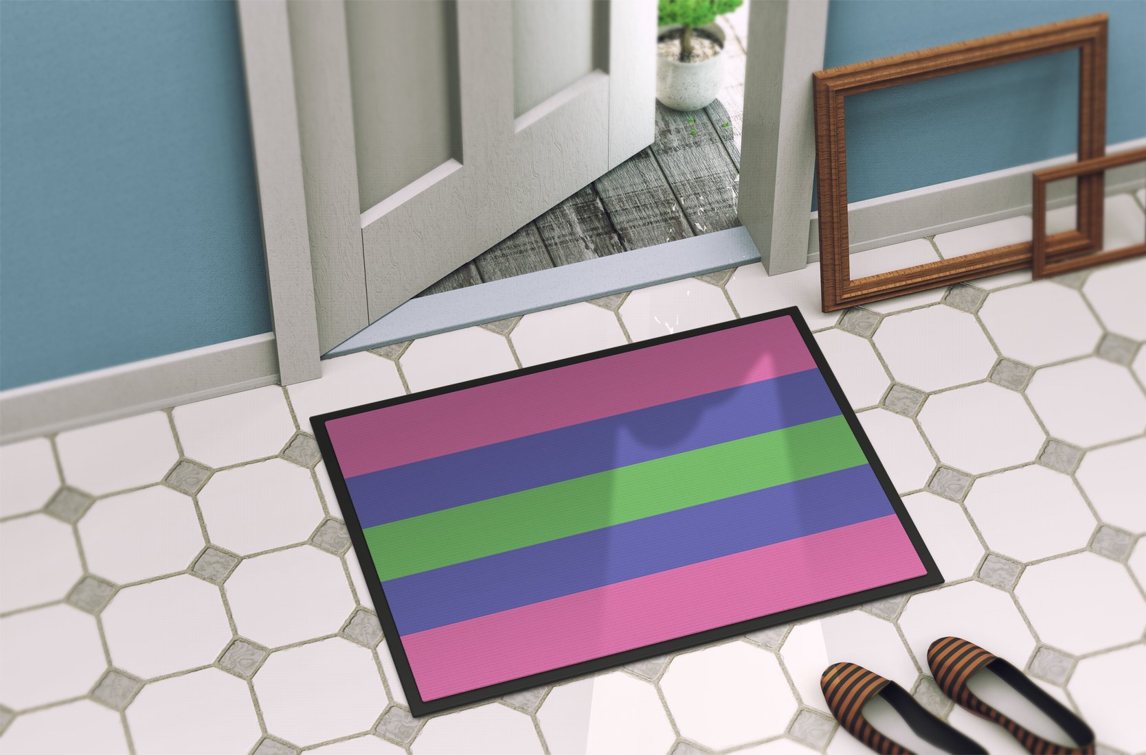 Trigender Pride Indoor or Outdoor Mat 24x36 - the-store.com
