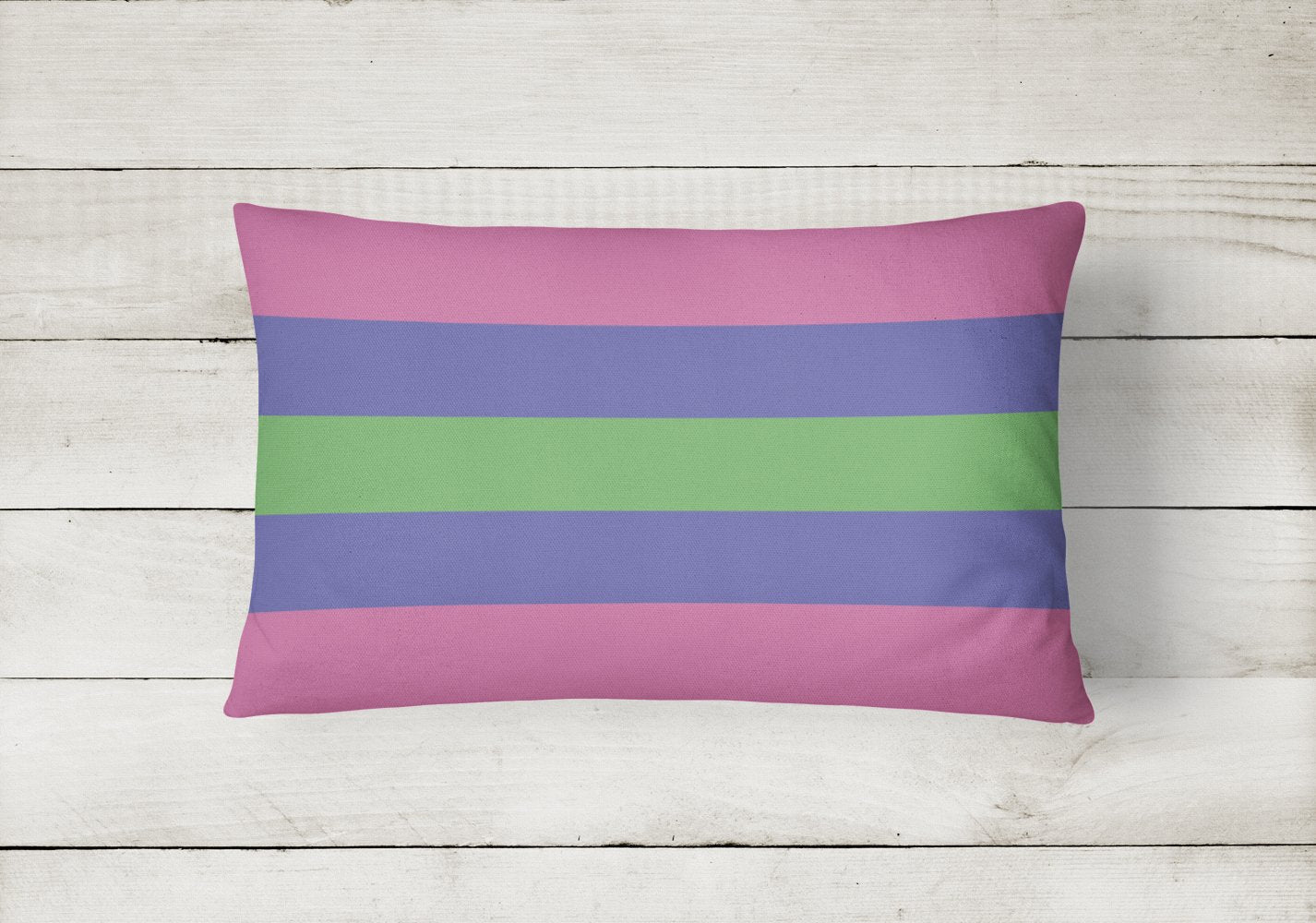 Caroline's Treasures Trigender Pride Canvas Fabric Decorative Pillow