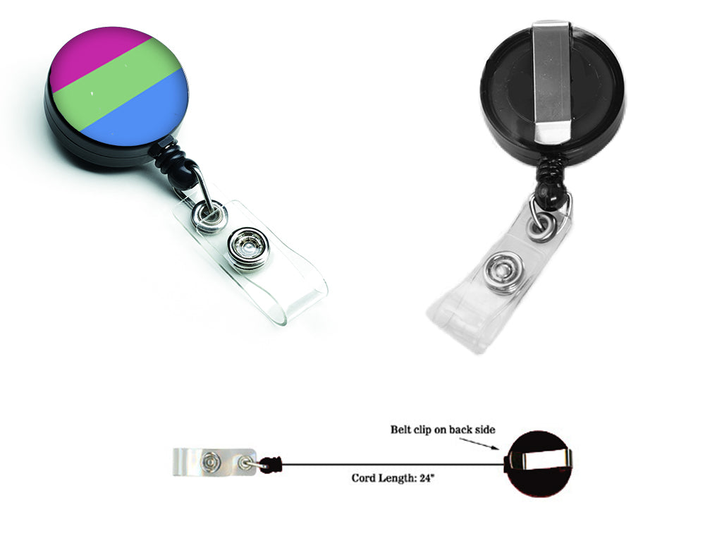 Caroline's Treasures Polisexual Pride Retractable Badge Reel