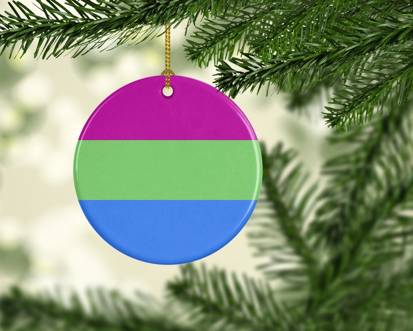 Caroline's Treasures Polisexual Pride Ceramic Ornament