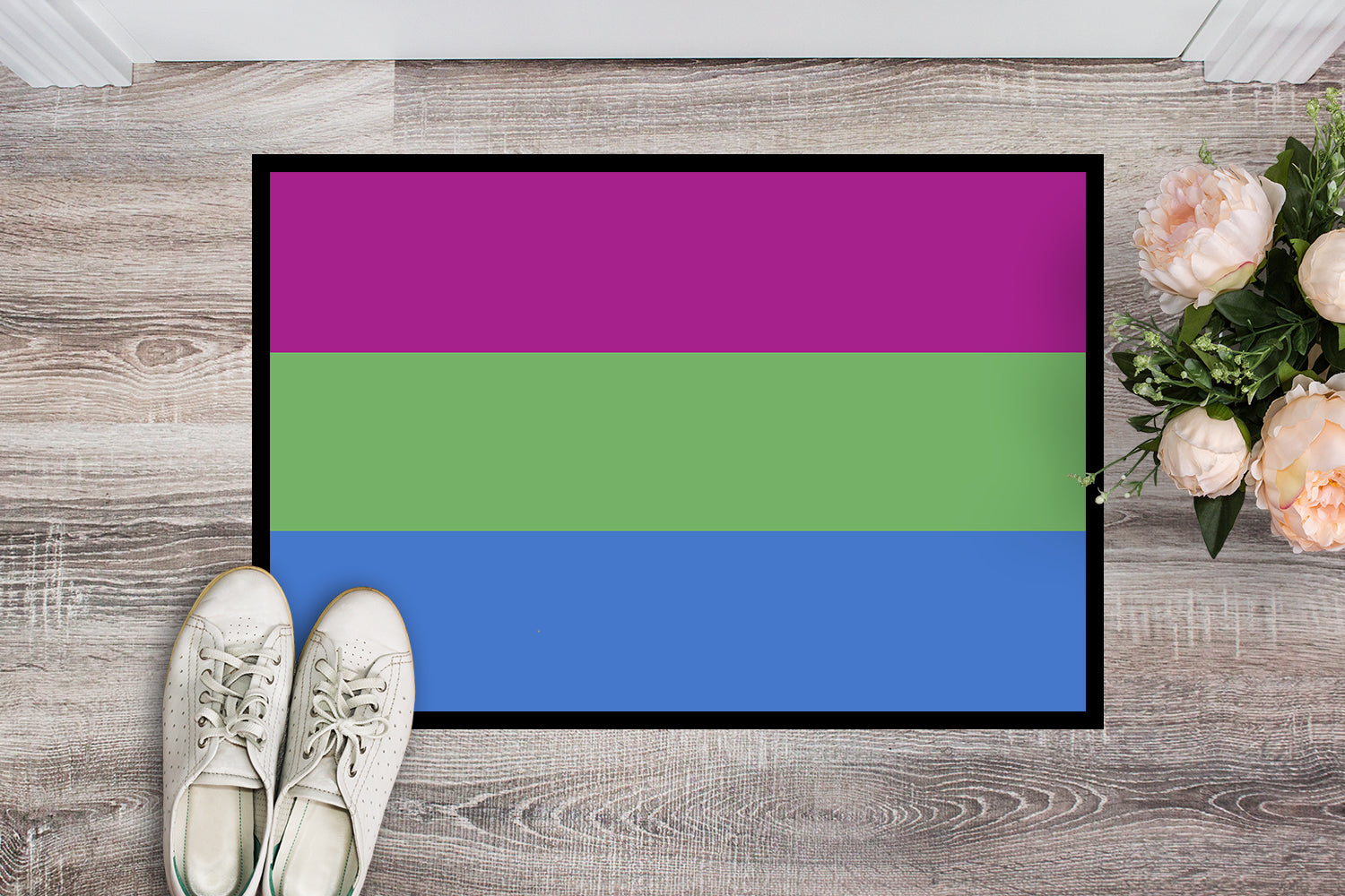 Polisexual Pride Indoor or Outdoor Mat 18x27 - the-store.com
