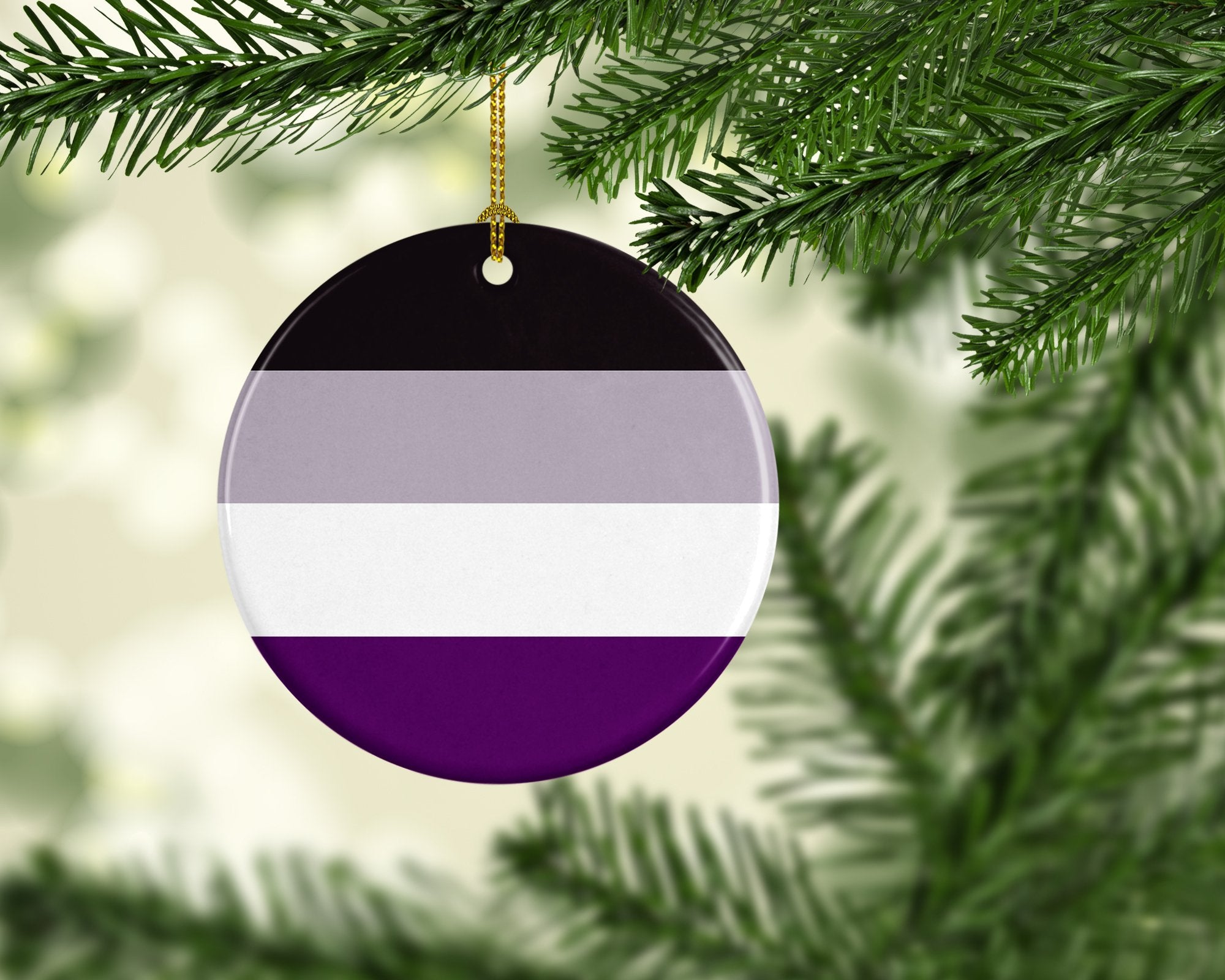 Asexual Pride Ceramic Ornament - the-store.com