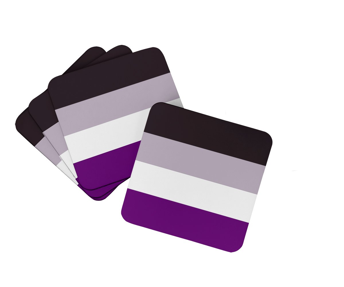 Buy this Asexual Pride Foam Coaster Set of 4
