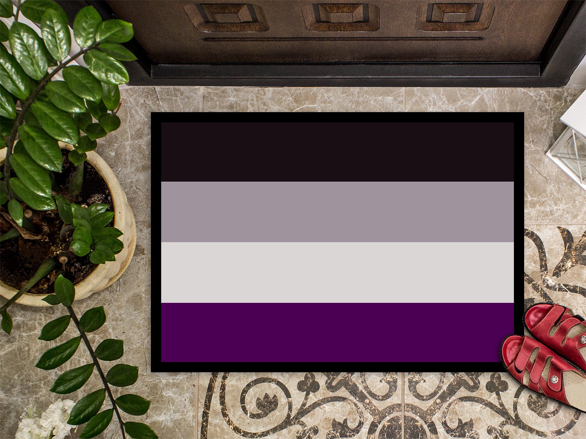 Asexual Pride Indoor or Outdoor Mat 18x27 - the-store.com