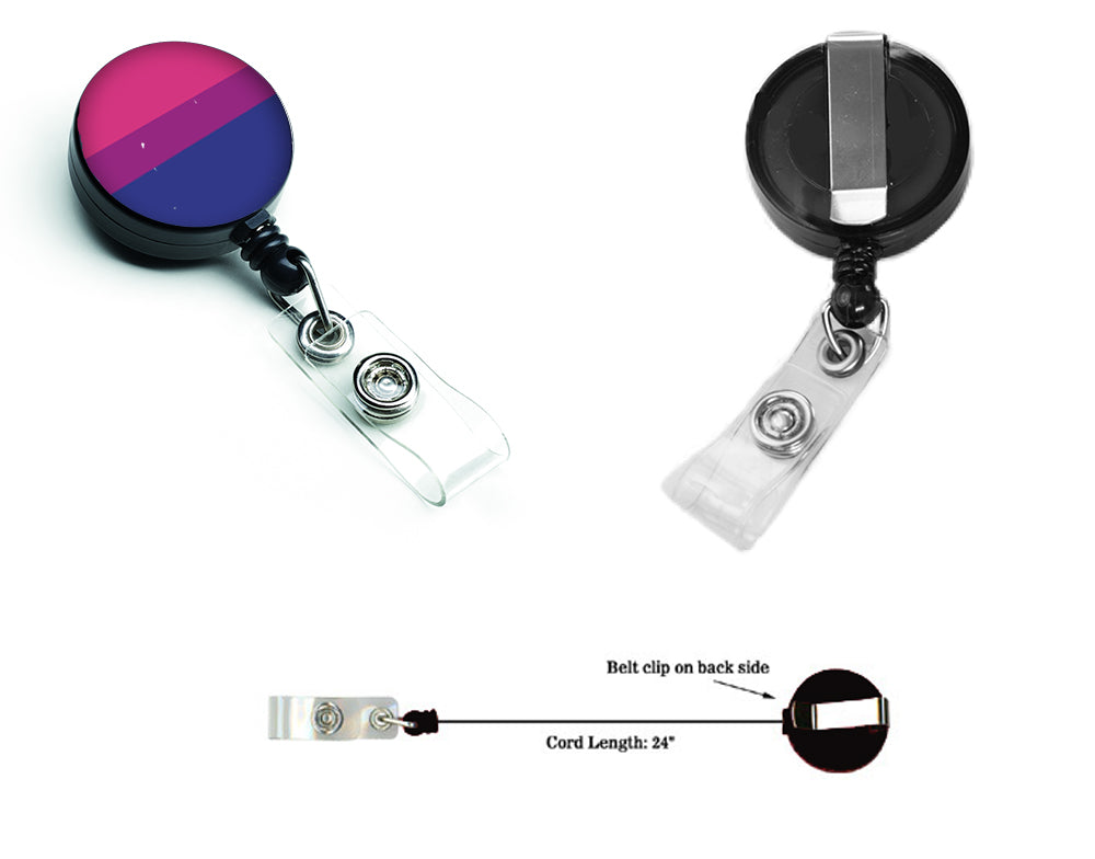 Caroline's Treasures Bisexual Pride Retractable Badge Reel