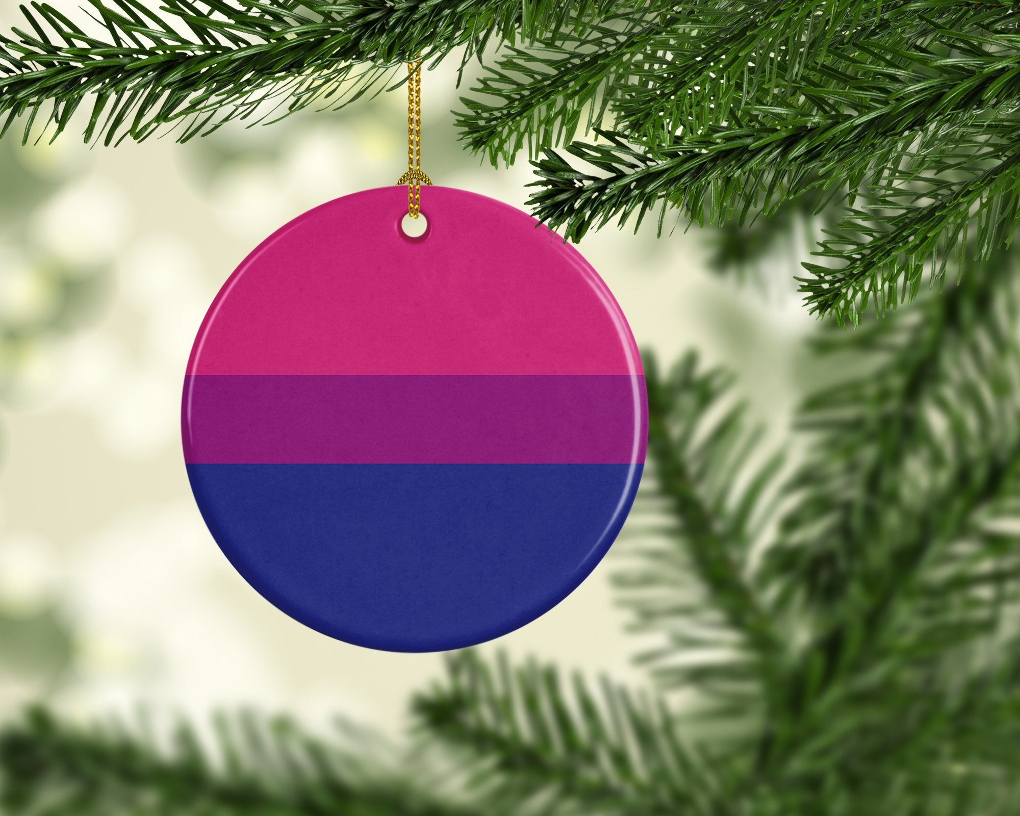 Bisexual Pride Ceramic Ornament - the-store.com