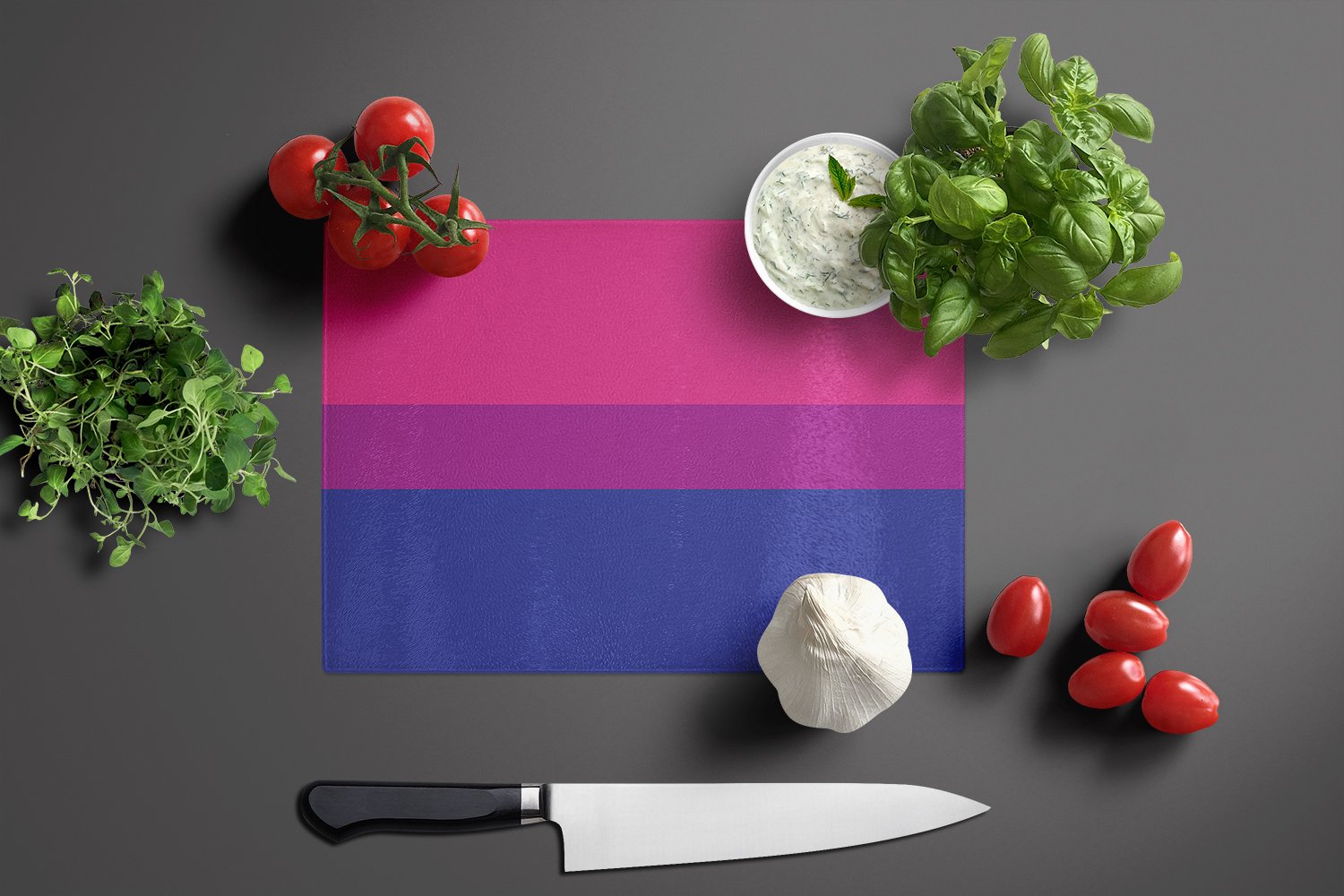 Bisexual Pride Glass Cutting Board Large - the-store.com