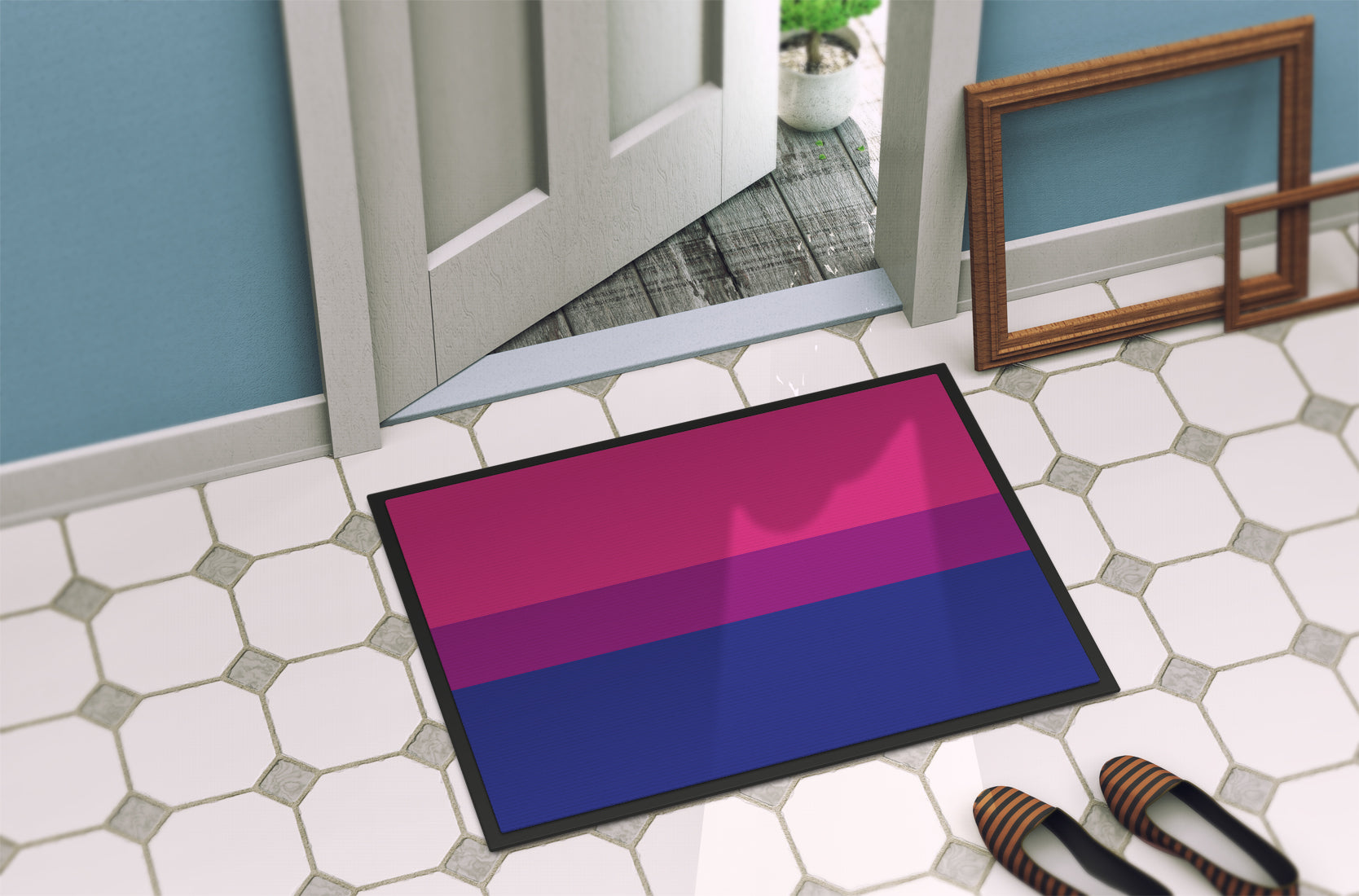 Bisexual Pride Indoor or Outdoor Mat 18x27 - the-store.com