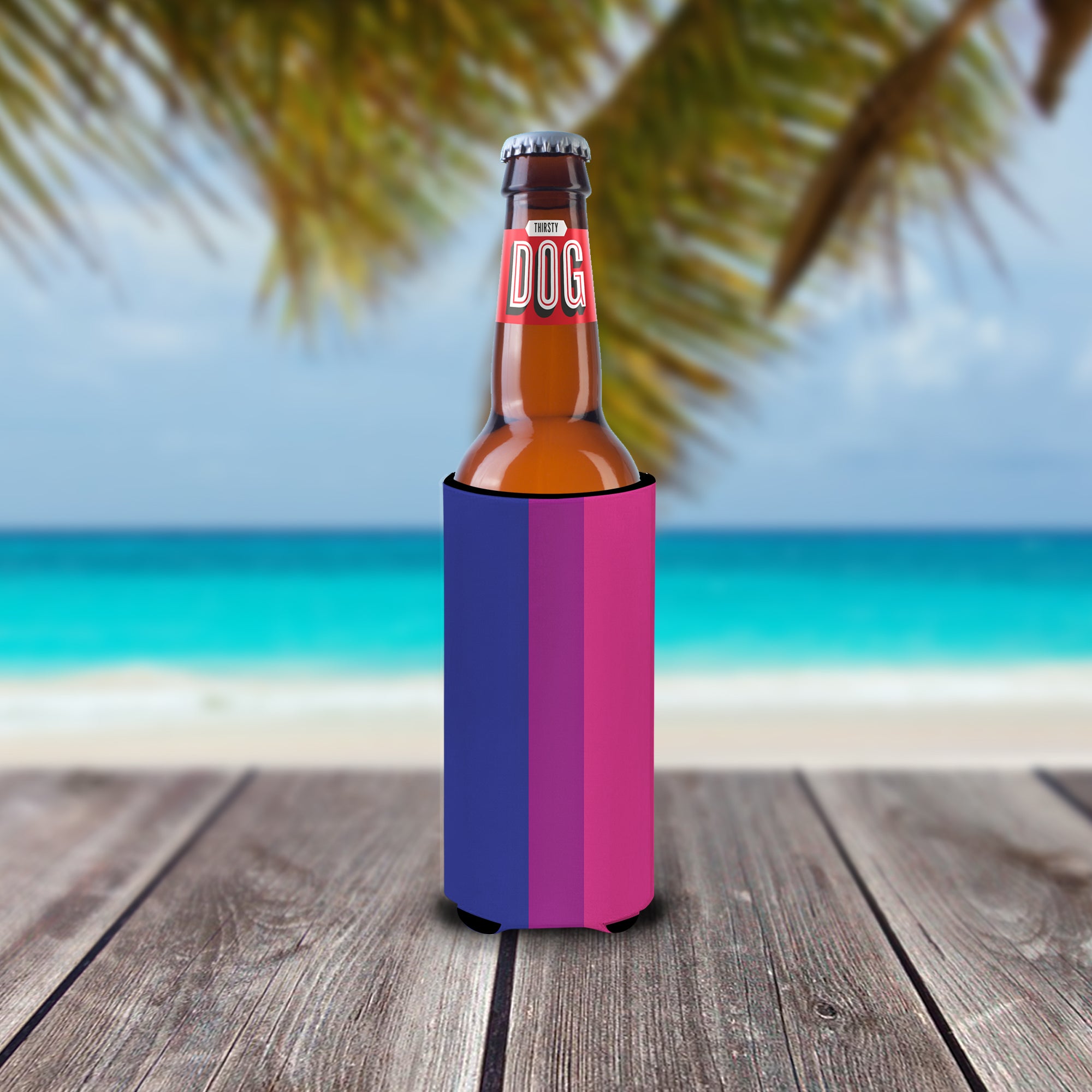Bisexual Pride Ultra Hugger for slim cans  the-store.com.