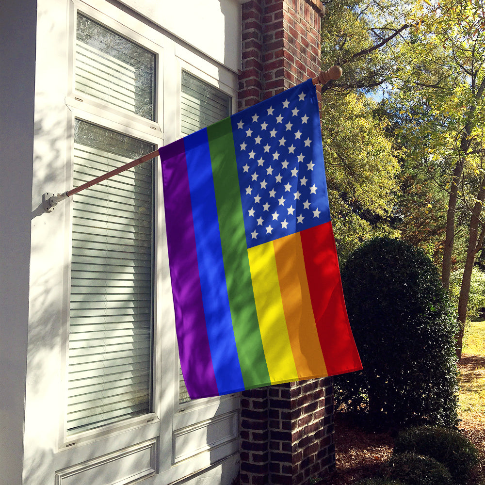 USA Gay Pride Flag Canvas House Size