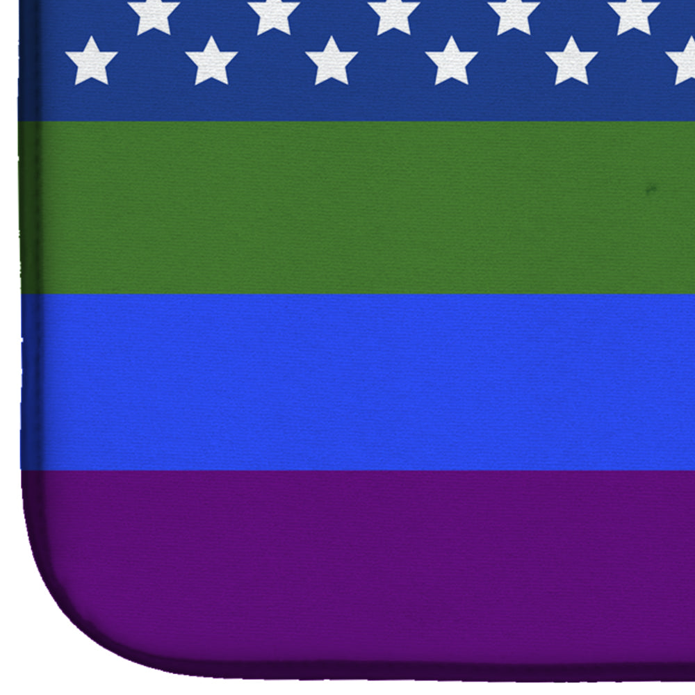 USA Gay Pride Dish Drying Mat