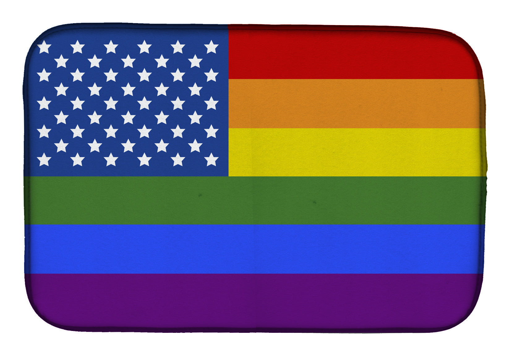 USA Gay Pride Dish Drying Mat